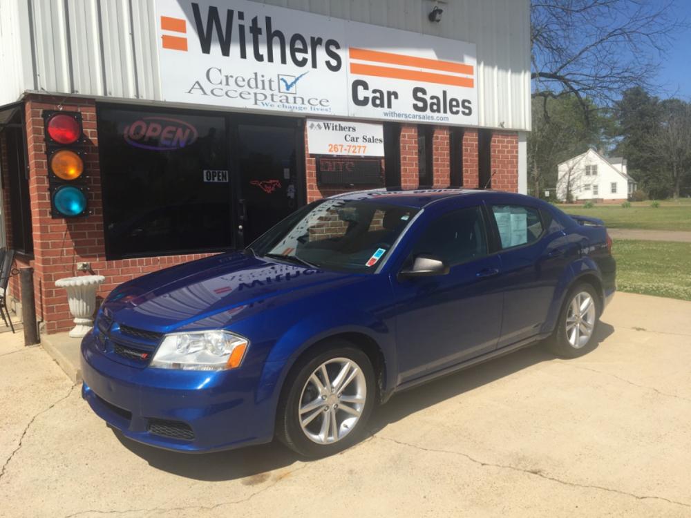 2014 Blue /Black Dodge Avenger SE (1C3CDZAB9EN) with an 2.4L L4 DOHC 16V engine, 4-Speed Automatic transmission, located at 204 Hwy. 16 East, Carthage, MS, 39051, (601) 267-7277, 0.000000, 0.000000 - Photo #0