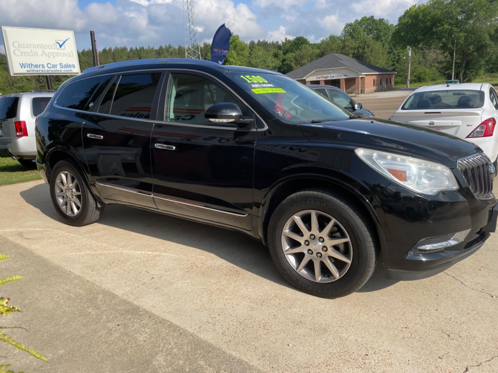 2016 Black /Black Buick Enclave Leather FWD (5GAKRBKDXGJ) with an 3.6L V6 DOHC 24V engine, 6-Speed Automatic Overdrive transmission, located at 204 Hwy. 16 East, Carthage, MS, 39051, (601) 267-7277, 0.000000, 0.000000 - Photo #1