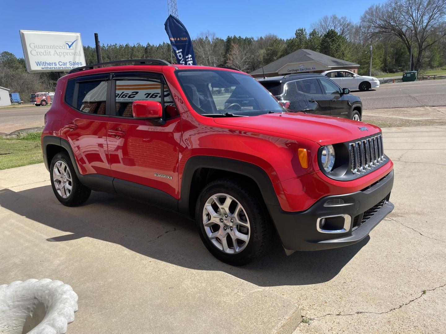 2017 Red /Black Jeep Renegade Latitude FWD (ZACCJABB7HP) with an 2.4L L4 DOHC 16V engine, 6M transmission, located at 204 Hwy. 16 East, Carthage, MS, 39051, (601) 267-7277, 0.000000, 0.000000 - Photo#1