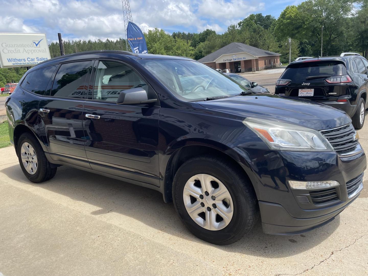 2017 Blue /Gray Chevrolet Traverse LS FWD (1GNKRFKD1HJ) with an 3.6L V6 DOHC 24V engine, 6A transmission, located at 204 Hwy. 16 East, Carthage, MS, 39051, (601) 267-7277, 0.000000, 0.000000 - Photo#1