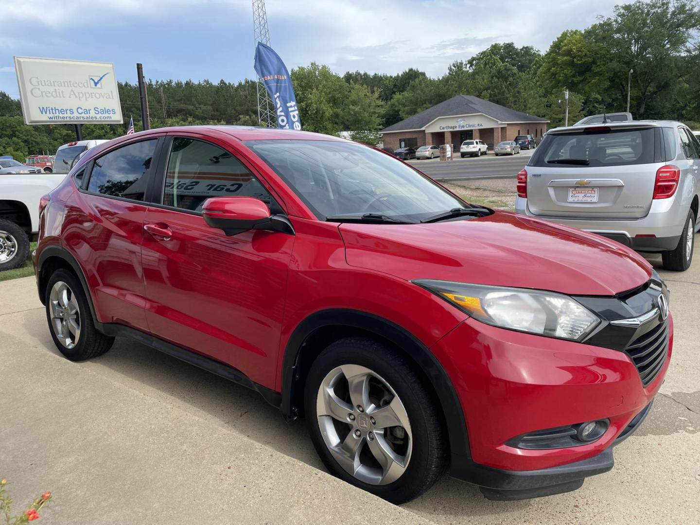 2017 Red /Black Honda HR-V EX 2WD CVT (3CZRU5H57HM) with an 1.8L L4 DOHC 16V engine, CVT transmission, located at 204 Hwy. 16 East, Carthage, MS, 39051, (601) 267-7277, 0.000000, 0.000000 - Photo#1