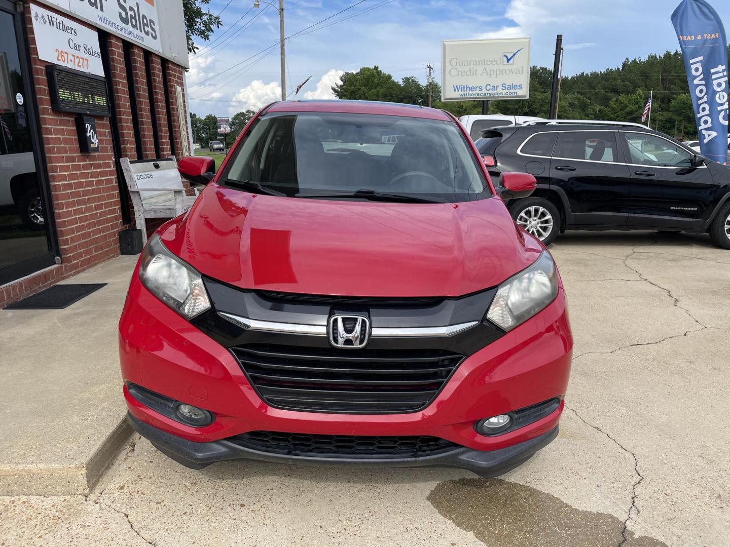 2017 Red /Black Honda HR-V EX 2WD CVT (3CZRU5H57HM) with an 1.8L L4 DOHC 16V engine, CVT transmission, located at 204 Hwy. 16 East, Carthage, MS, 39051, (601) 267-7277, 0.000000, 0.000000 - Photo#2