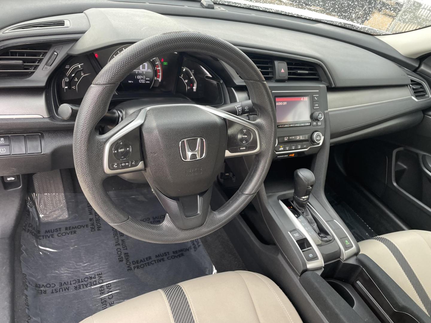 2018 White /Black Honda Civic LX Sedan CVT (2HGFC2F54JH) with an 2.0L L4 DOHC 16V engine, CVT transmission, located at 204 Hwy. 16 East, Carthage, MS, 39051, (601) 267-7277, 0.000000, 0.000000 - Photo#5