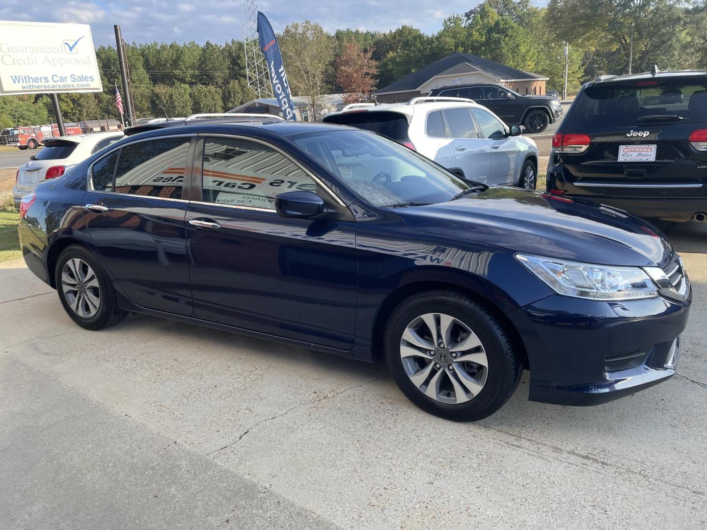 2015 Blue /Gray Honda Accord LX Sedan CVT (1HGCR2F38FA) with an 2.4L L4 DOHC 16V engine, Continuously Variable Transmission transmission, located at 204 Hwy. 16 East, Carthage, MS, 39051, (601) 267-7277, 0.000000, 0.000000 - Photo#1