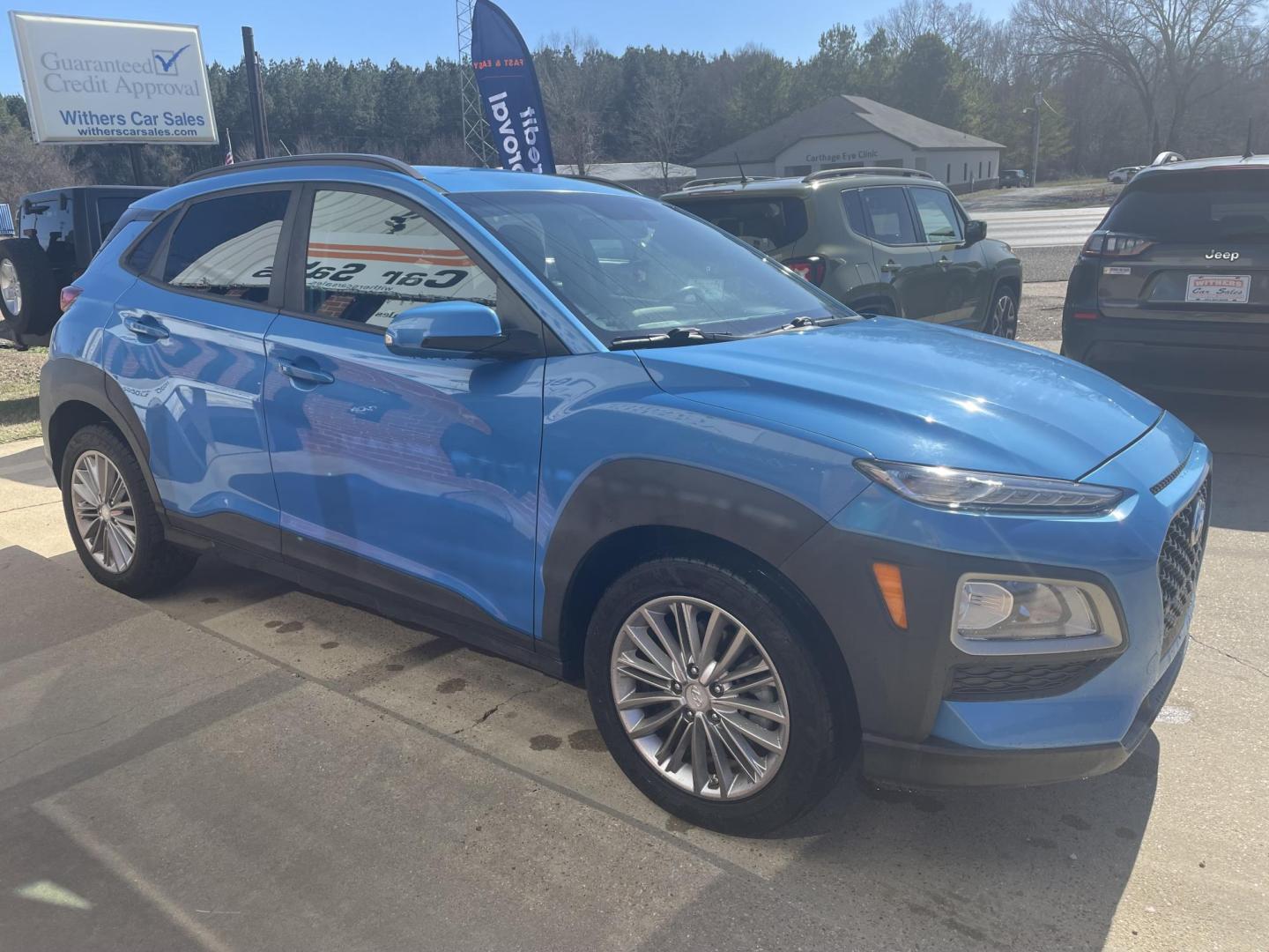2018 Blue /Black Hyundai Kona SEL AWD (KM8K2CAA5JU) with an 2.0L L4 DOHC 16V engine, 6A transmission, located at 204 Hwy. 16 East, Carthage, MS, 39051, (601) 267-7277, 0.000000, 0.000000 - Photo#1