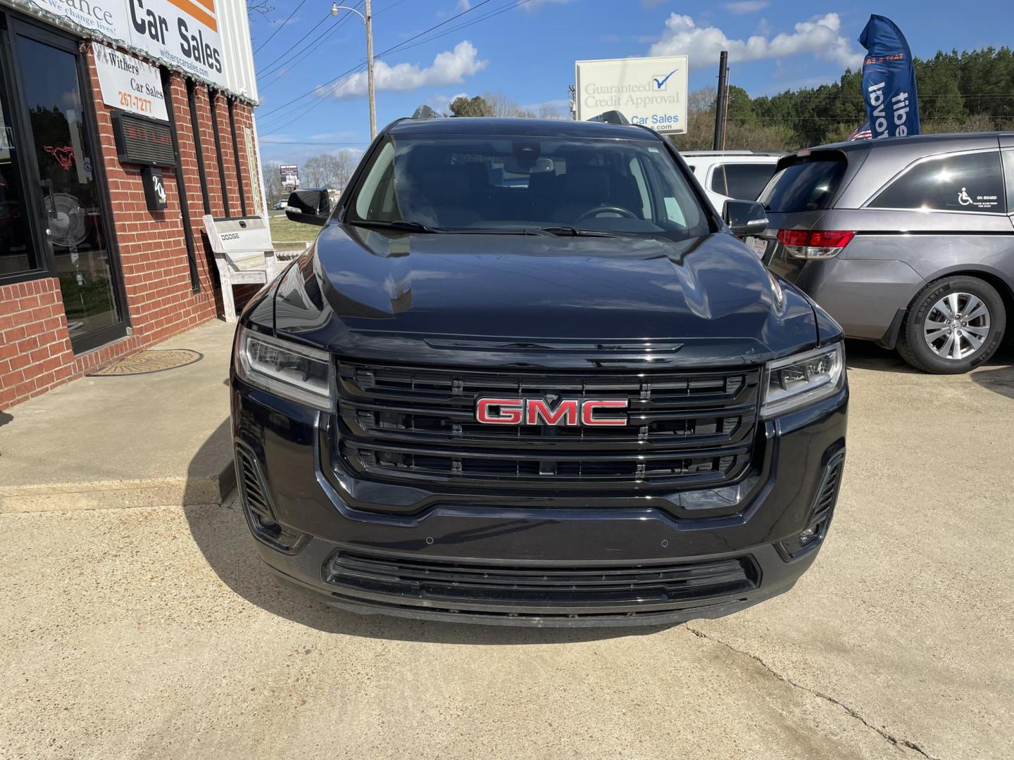 2021 Blue /Black GMC Acadia SLT-1 FWD (1GKKNMLS0MZ) with an 3.6L V6 DOHC 24V engine, 6A transmission, located at 204 Hwy. 16 East, Carthage, MS, 39051, (601) 267-7277, 0.000000, 0.000000 - Photo#2