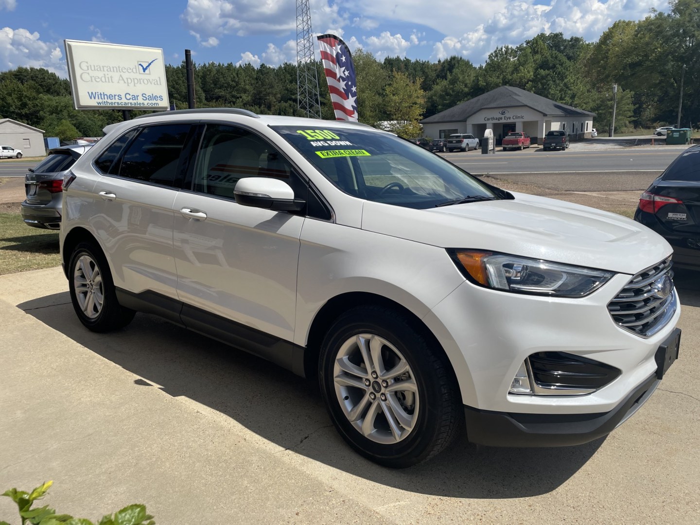 2020 White /Beige/Black Ford Edge SEL FWD (2FMPK3J90LB) with an 2.0L L4 DOHC 16V engine, 6A transmission, located at 204 Hwy. 16 East, Carthage, MS, 39051, (601) 267-7277, 0.000000, 0.000000- Photo#1